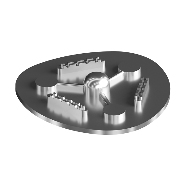 Pločica za artikulator, aluminijum, 5000-1 , ZUBNA00014